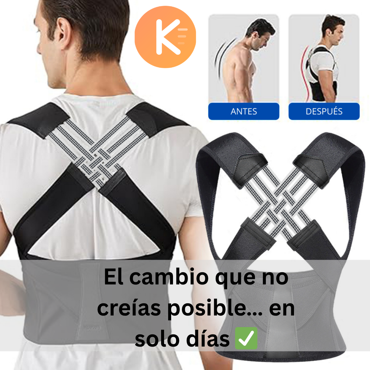 Chaleco Corrector De Postura Cruzado win